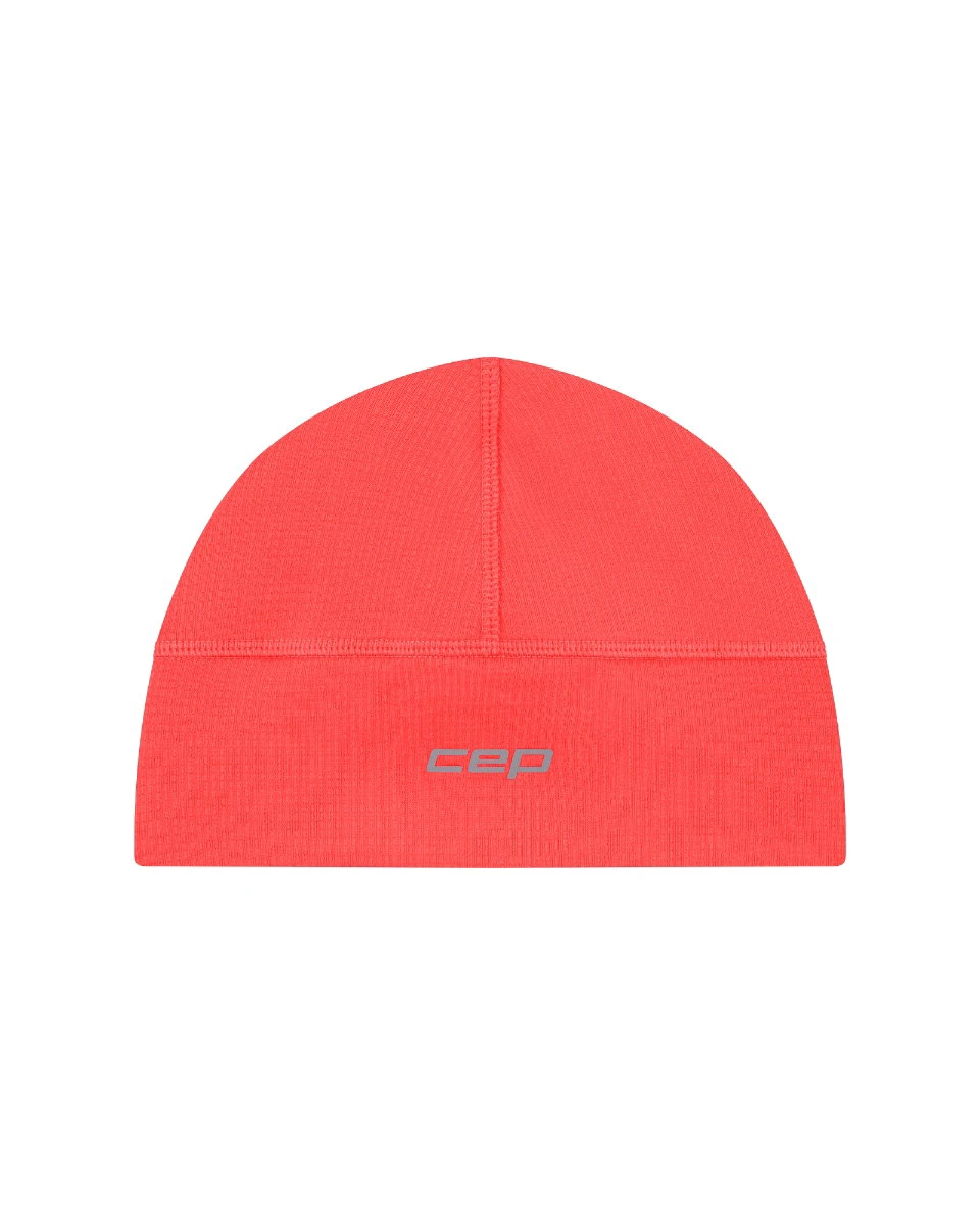 Căciulă alergare termală CEP Core Run Thermal Beanie 2.0 - coral neon | protecție vânt - 248412