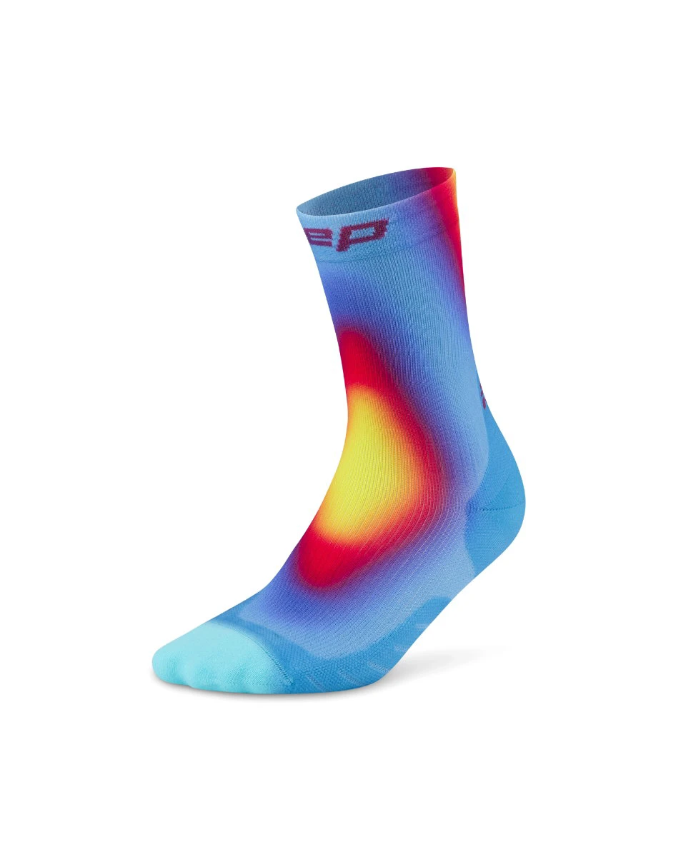 Șosete compresie CEP Run Gradient Mid Cut 5.0 - albastru/galben | alergare - 248431
