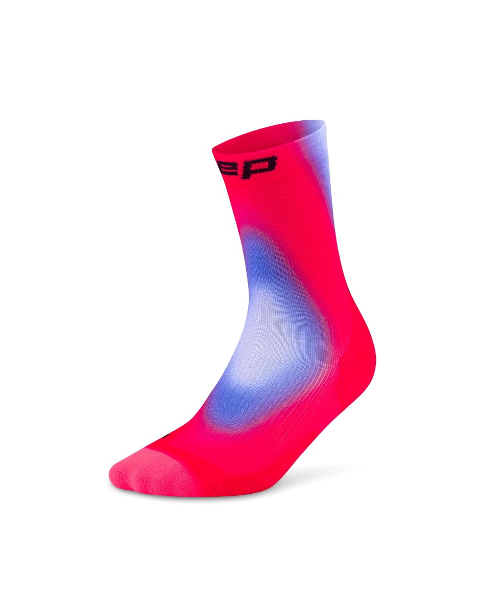 Șosete compresie CEP Run Gradient Mid Cut 5.0 - roz/albastru | alergare - 248434