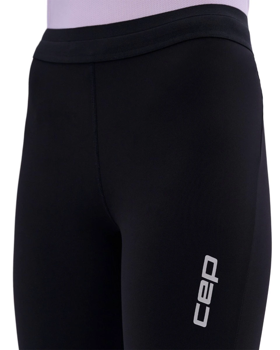 1. Colanți alergare termici femei CEP Core Run Thermal Tights - negru | compresie ușoară