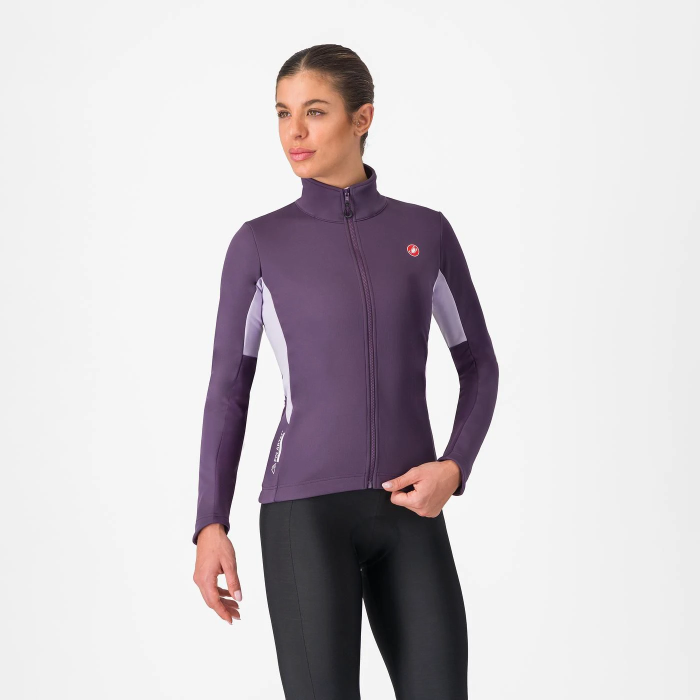 1. Geacă ciclism femei Castelli Entrata 2 W Jacket - night shade/purple mist | Polartec® AirCore™