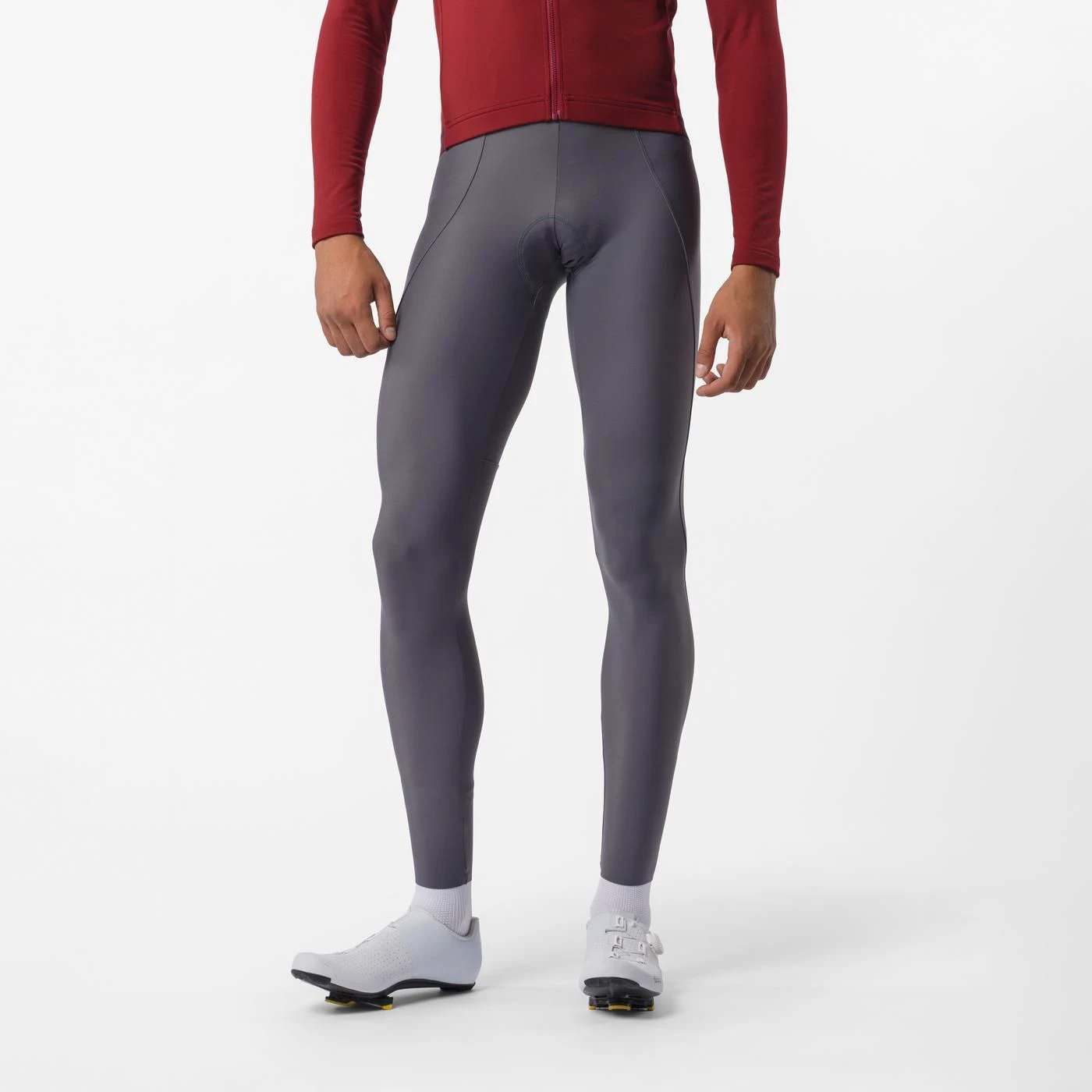 Pantaloni lungi cu bretele Castelli Espresso 2 Bibtight - gri fumuriu | Thermoflex - 248609