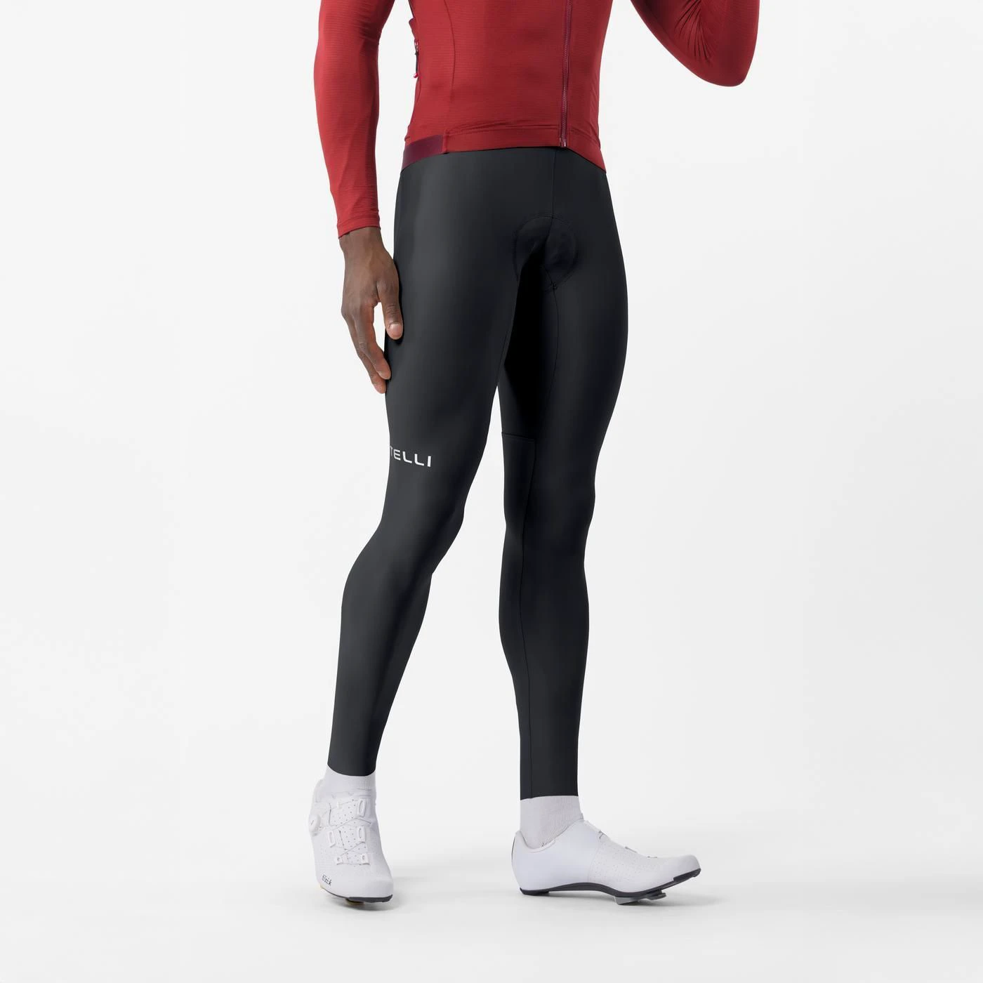 1. Pantaloni lungi cu bretele Castelli Espresso Transition Bibtight - negru | tranziție