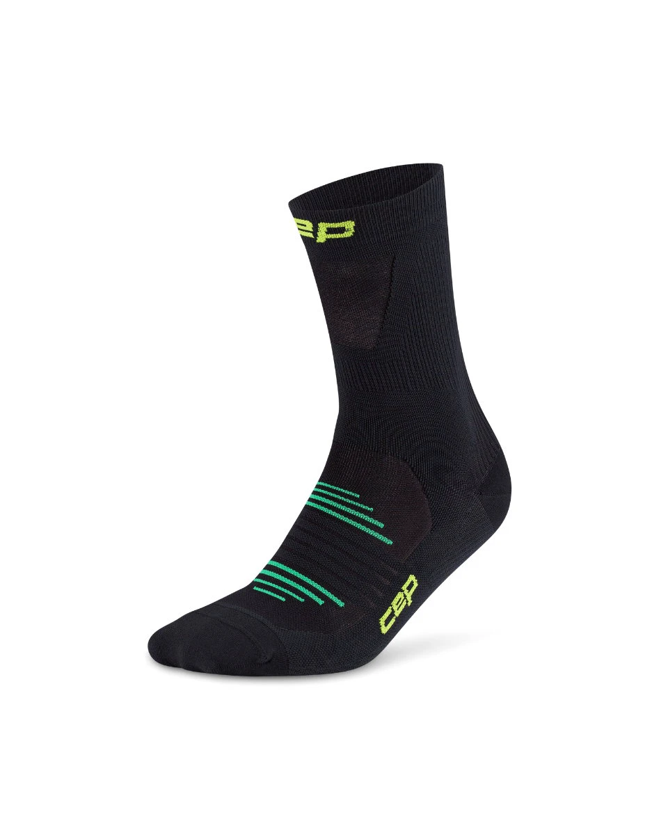 Șosete compresie alergare CEP Pro Run Ultralight Mid Cut - negru | ultraușoare - 248528