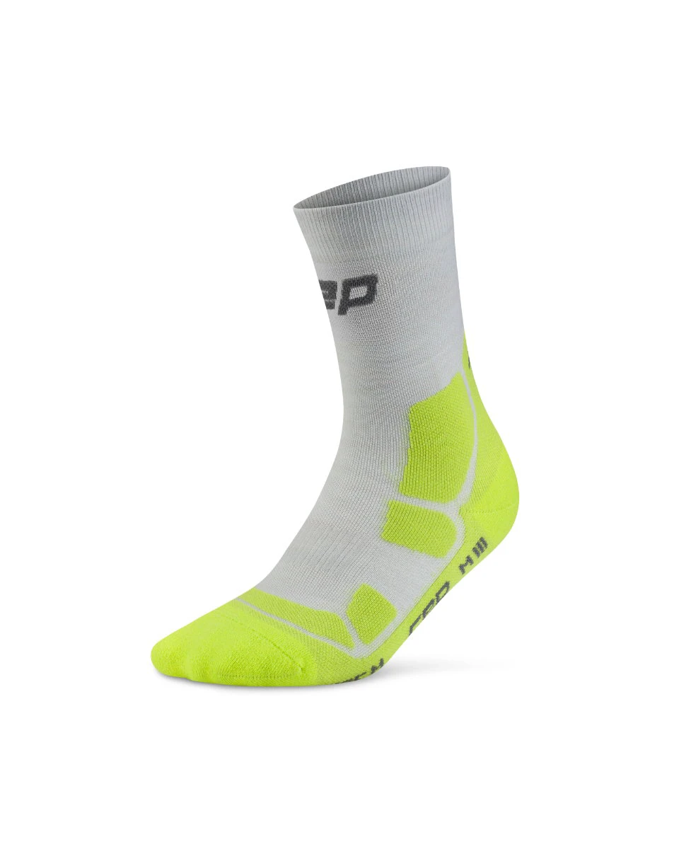 Șosete compresie CEP Hiking Mid Cushion - gri/lime acid | drumeții - 248556
