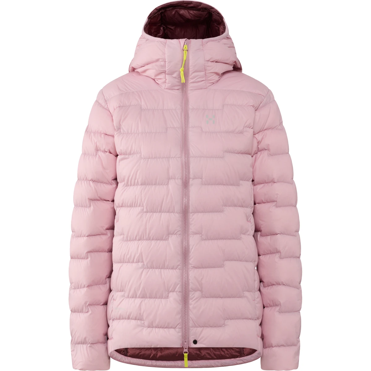 1. Haglöfs ROC Flash Down Hood W – Geacă tehnică din puf cu glugă - Roz Dusty Rose