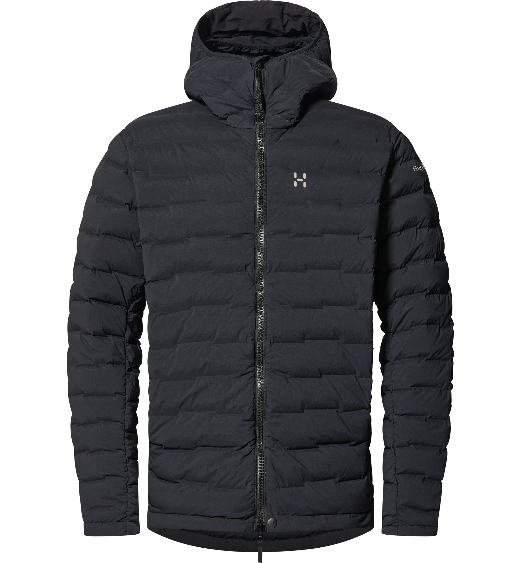 1. Haglöfs Spitz Down Hood – Geacă din puf elastică cu glugă - Negru True Black