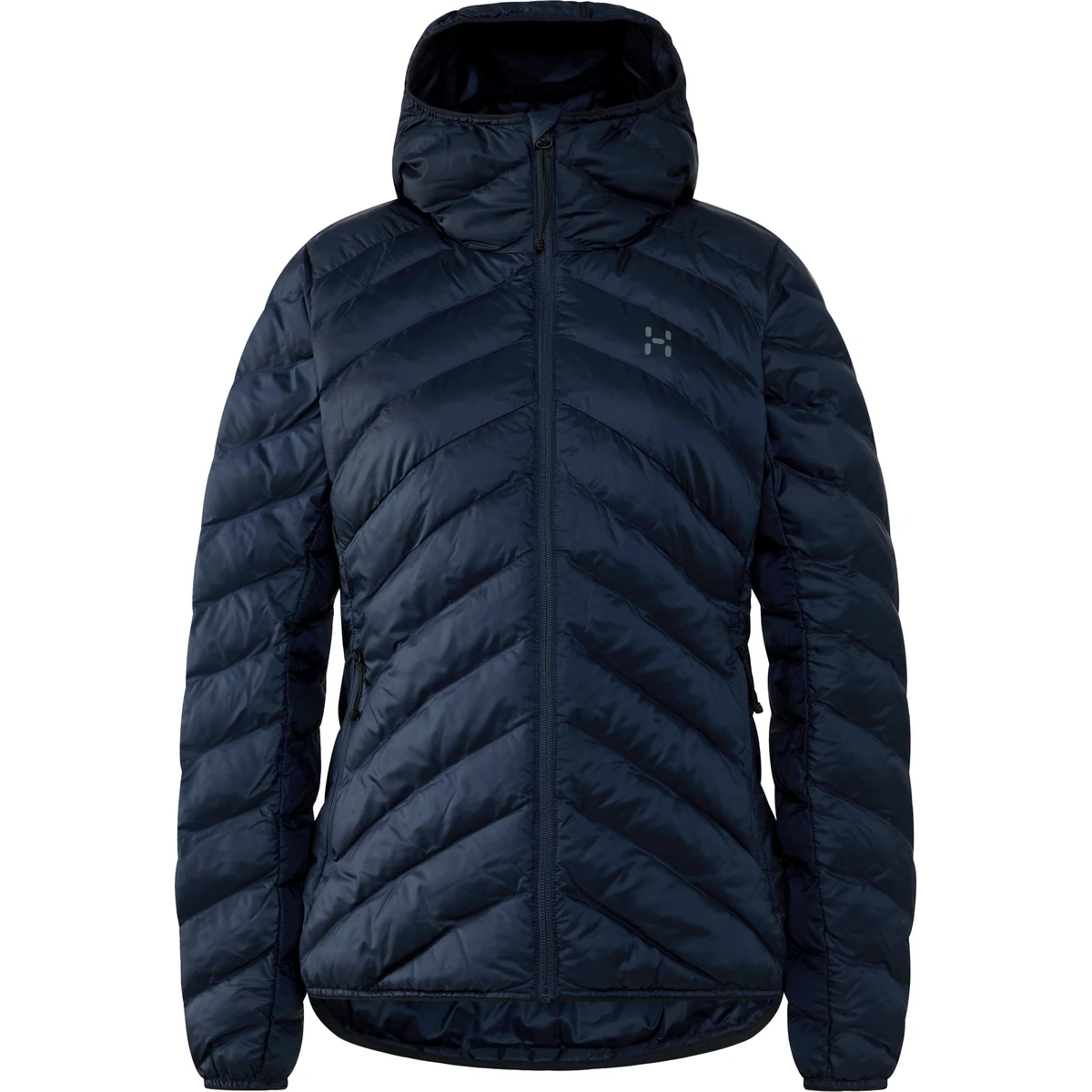 1. Haglöfs Särna Mimic II Hood W – Geacă izolată Mimic Gold cu glugă - Albastru închis Tarn Blue