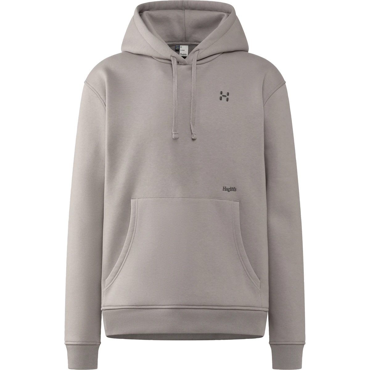 1. Haglöfs Hoodie – Hanorac din bumbac organic - Gri Stone Brick