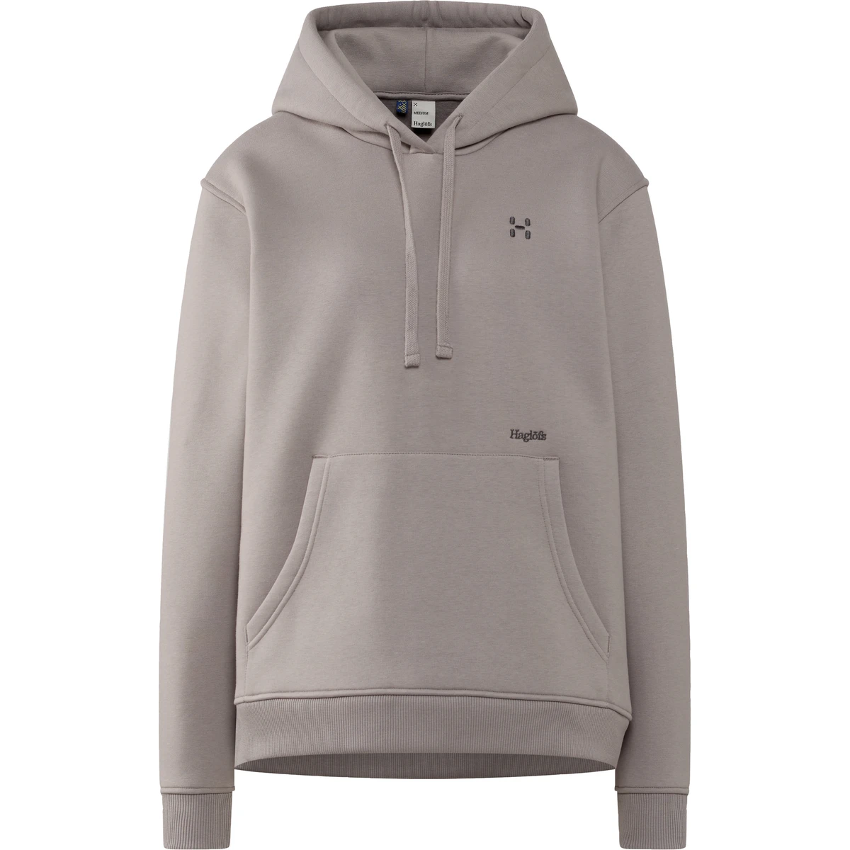 1. Haglöfs Hoodie W – Hanorac din bumbac organic - Gri Stone Brick