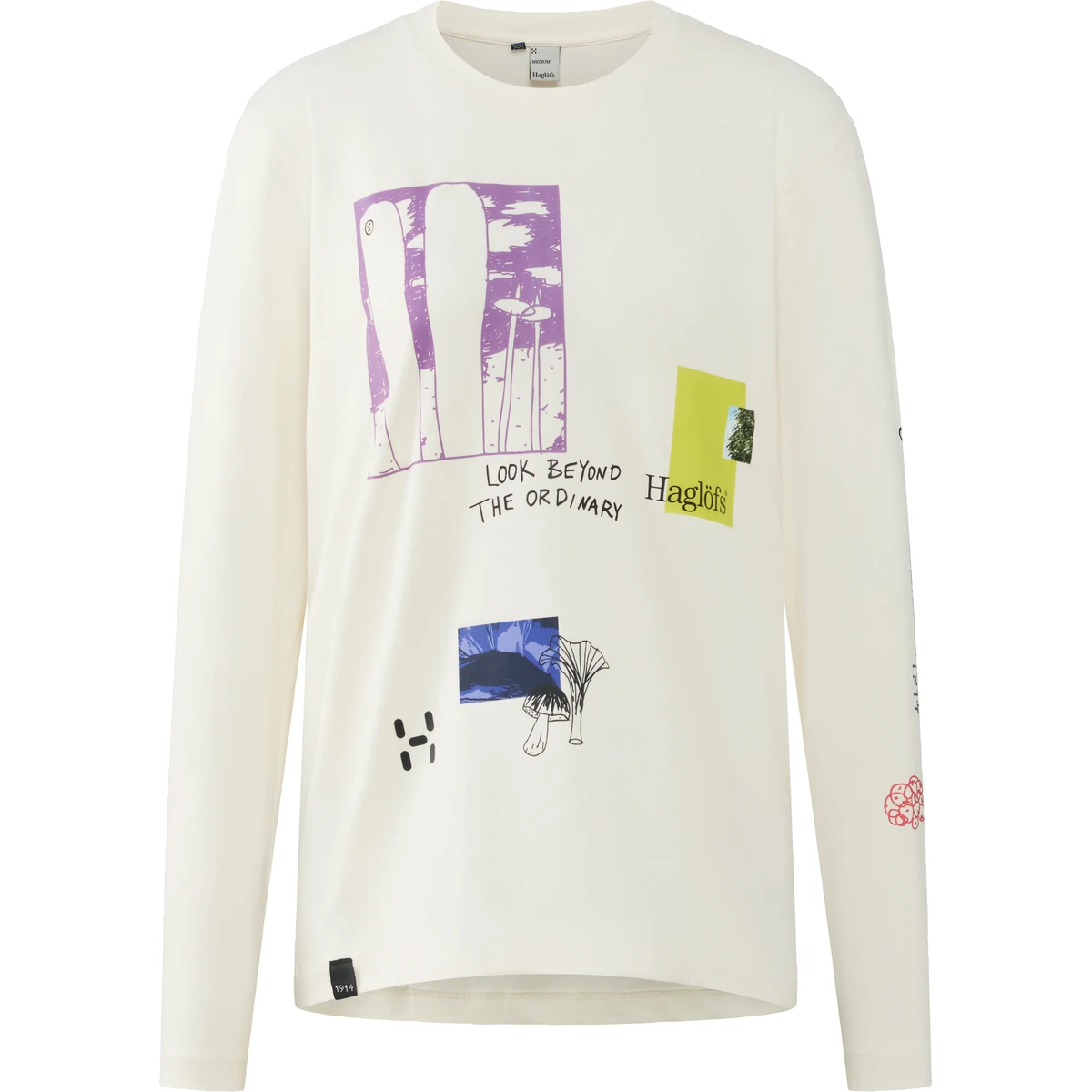 1. Haglöfs LS Tee W – Bluză din bumbac organic - Alb Soft White 3