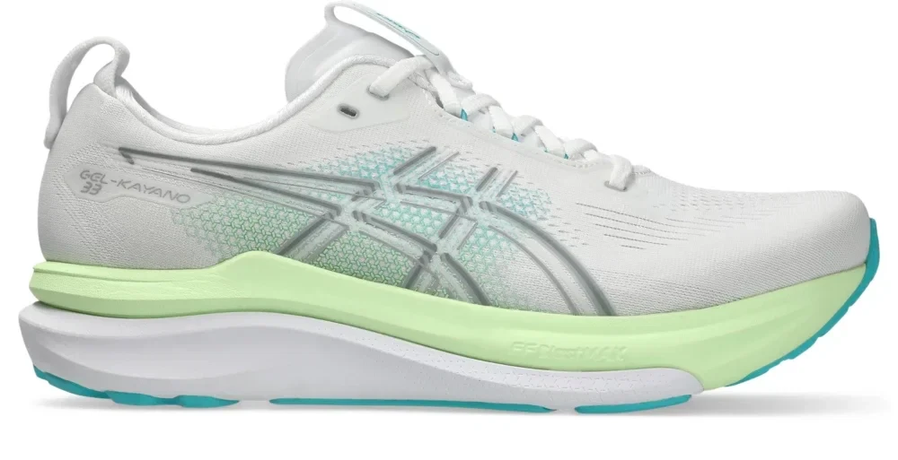Pantofi alergare stabilitate ASICS GEL-Kayano 33 - alb White | Energy Aqua | susținere adaptivă - 249261