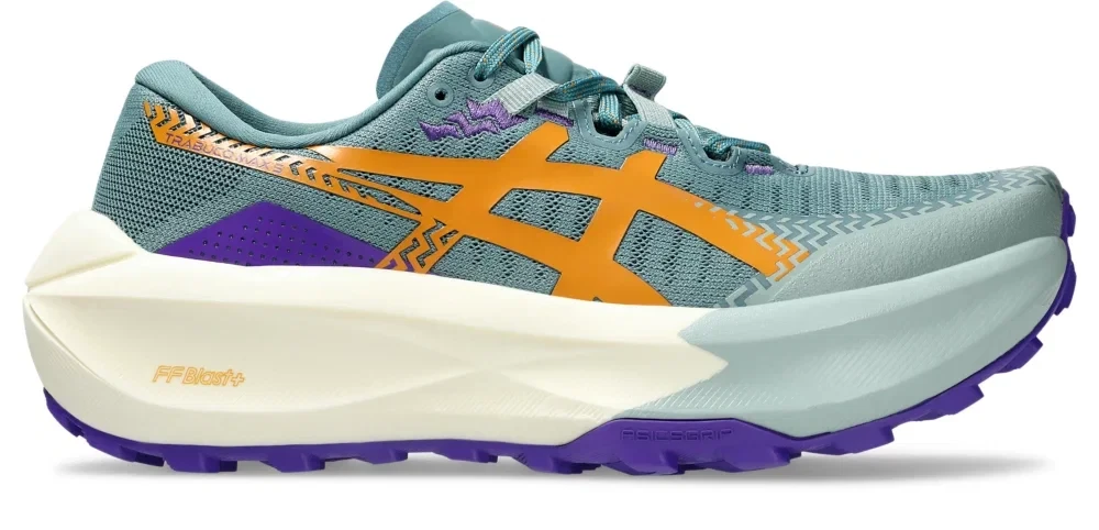 Pantofi alergare trail ASICS Trabuco Max 5 - turcoaz Foggy Teal | Radiant Amethyst | amortizare maximă - 249357