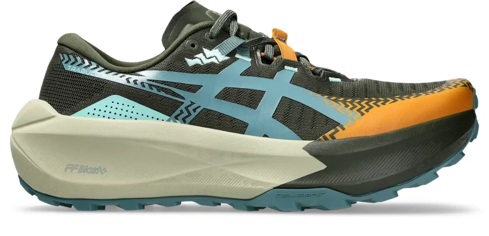 Pantofi alergare trail ASICS Trabuco Max 5 - kaki Vintage Khaki | Foggy Teal | amortizare maximă - 249387