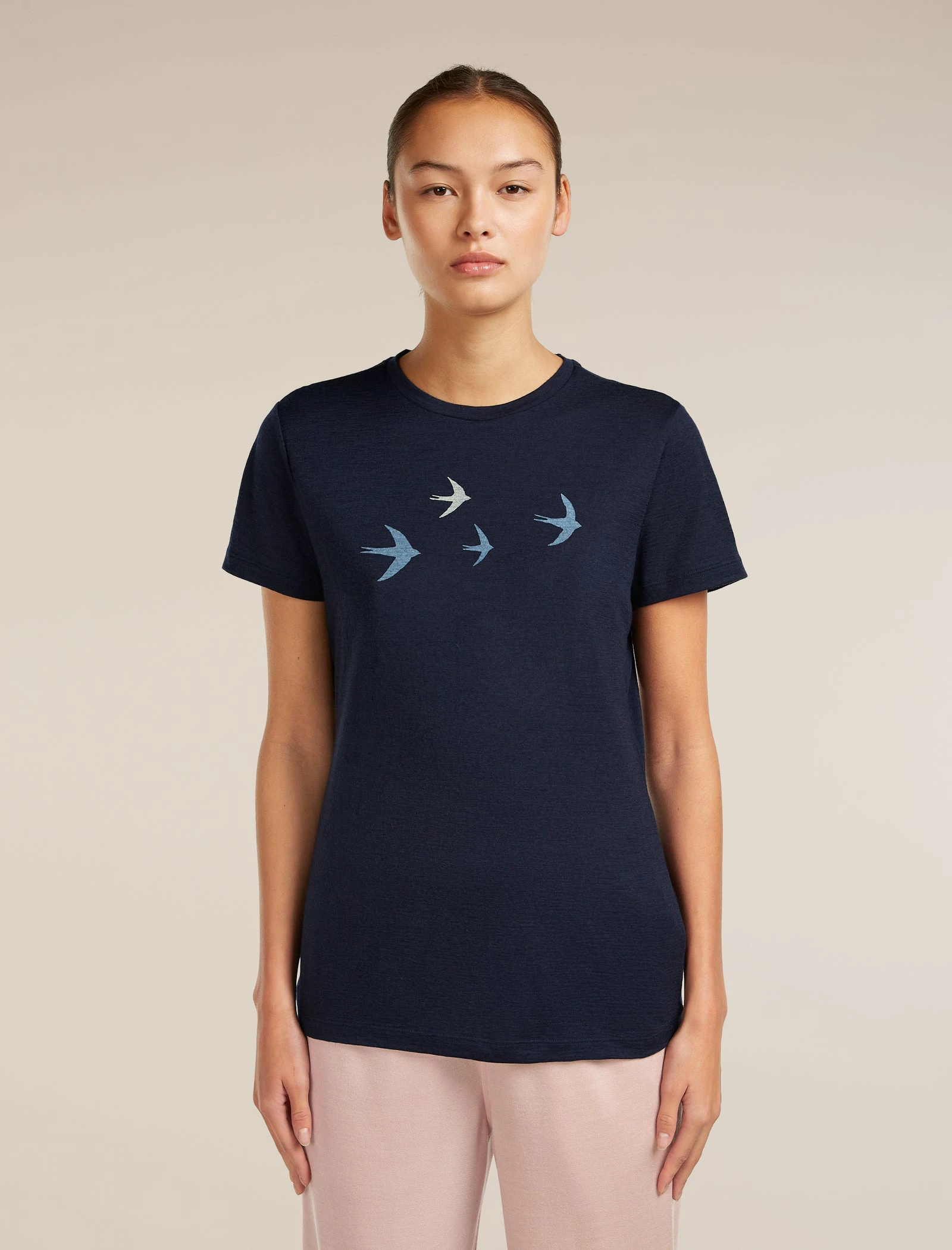 1. Tricou Merino Icebreaker 150 Tech Lite - bleumarin Midnight Navy