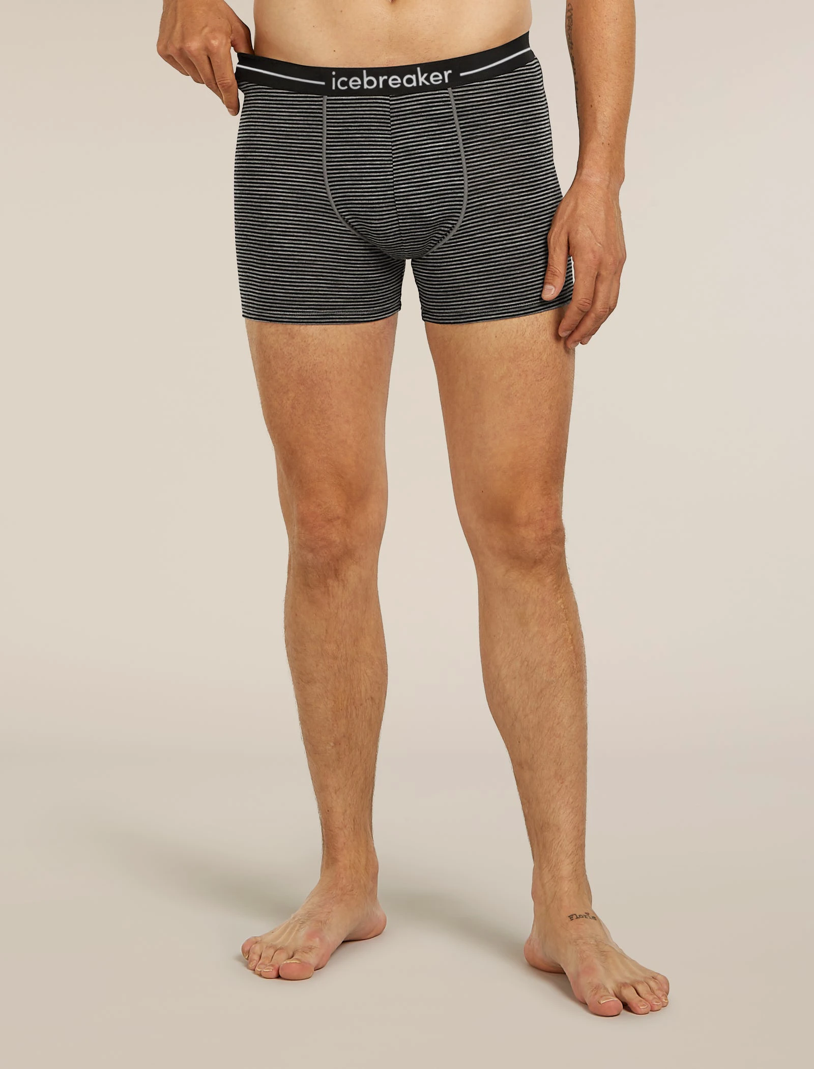 Boxeri Merino Icebreaker Anatomica - gri Gritstone Hthr/negru - 249507