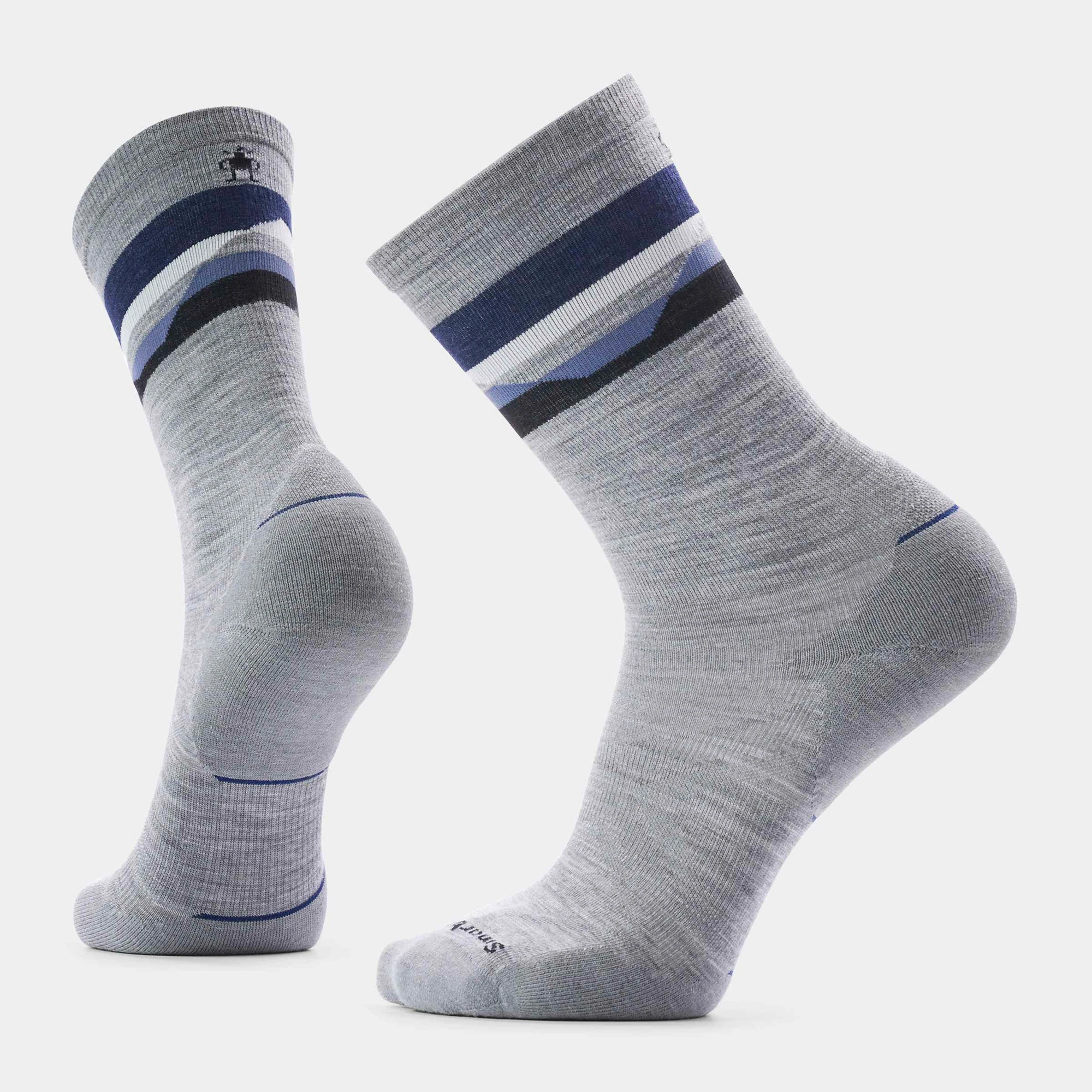 1. Șosete Merino alergare Smartwool Run Cold Weather Horizons - albastru Laguna Blue | Crew | Targeted Cushion
