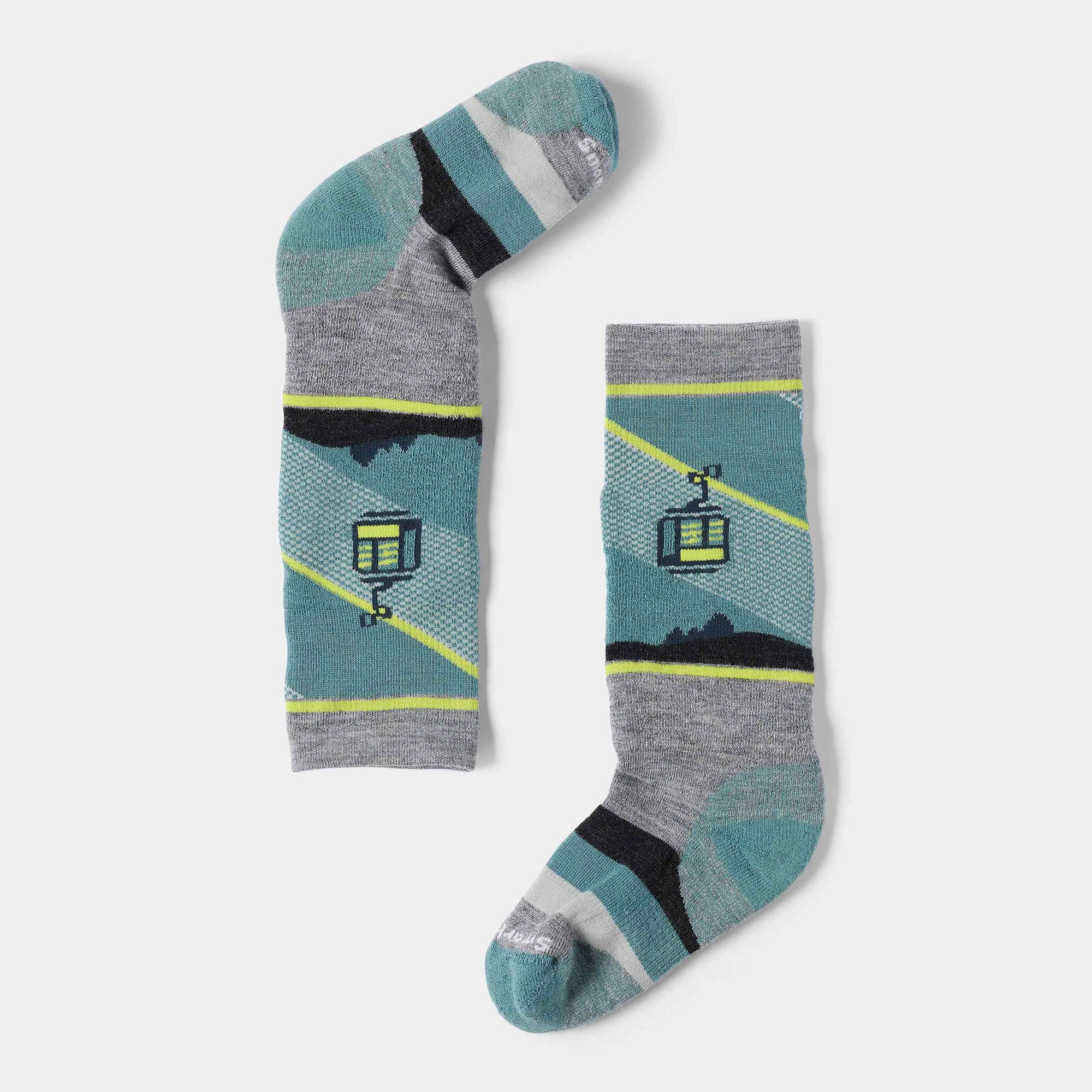 Șosete Merino schi Smartwool Gondola Games - gri Light Gray | Over-the-Calf | Full Cushion - 249549