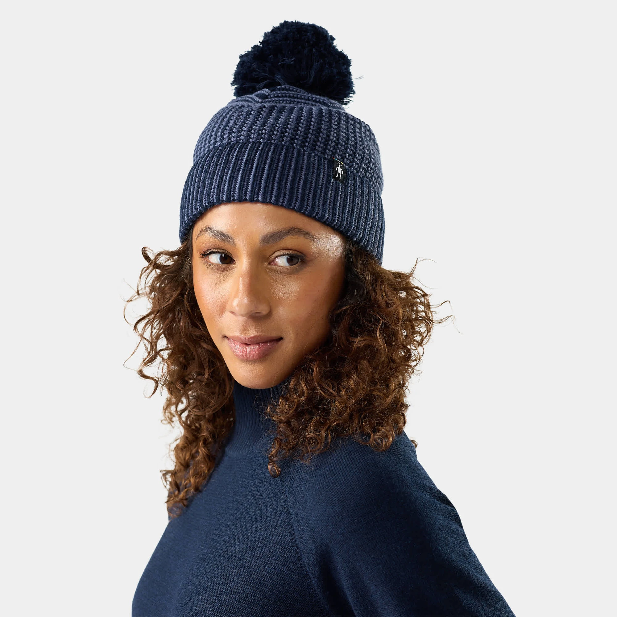 1. Căciulă Merino Smartwool Summit Knit Pom Beanie - bleumarin Deep Navy