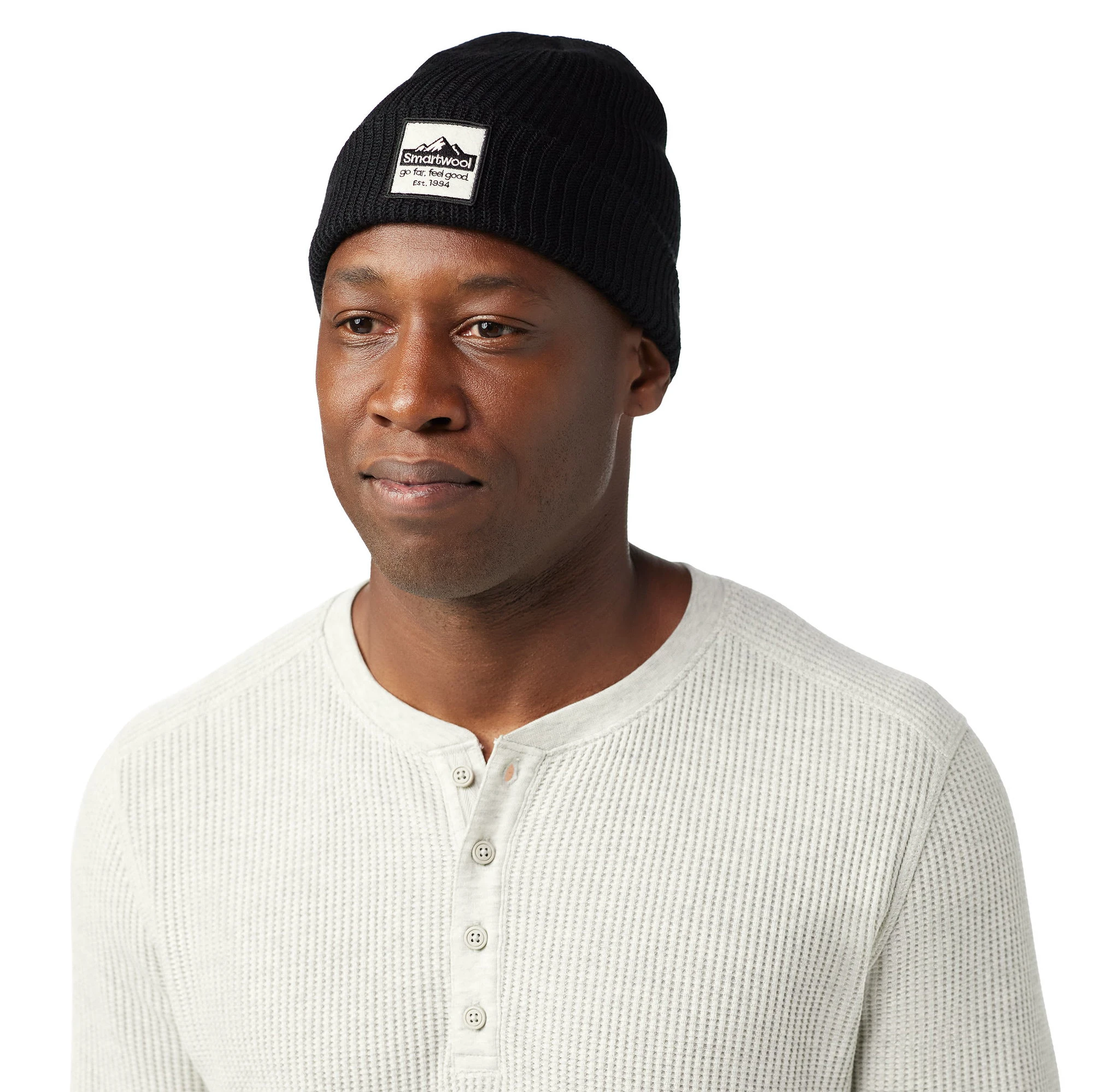 1. Căciulă Merino Smartwool Patch Beanie - negru | dublu strat
