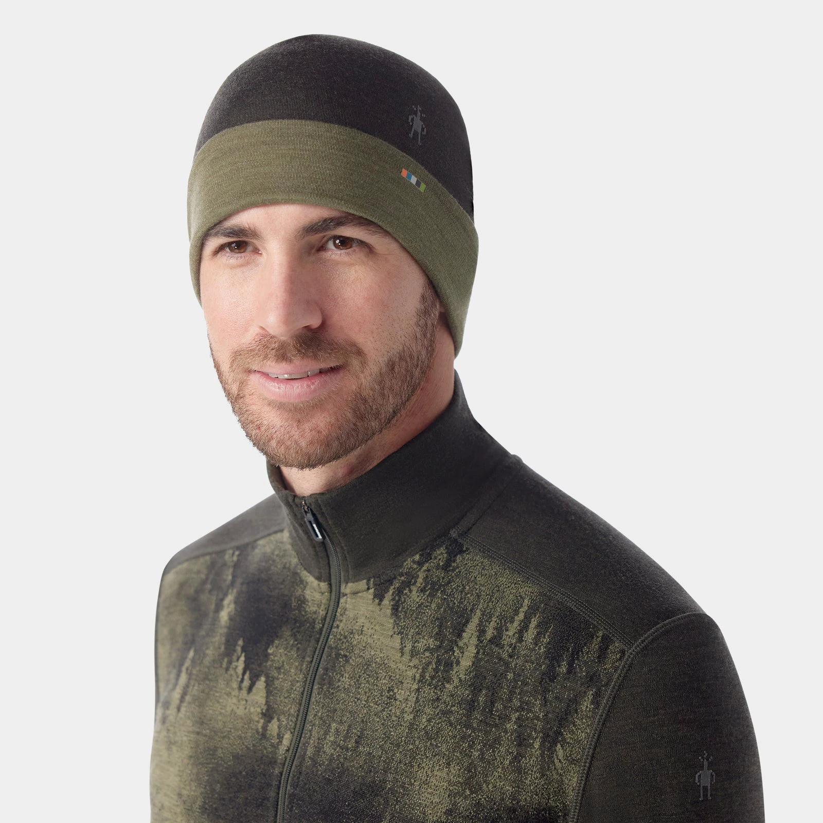 1. Căciulă Merino Smartwool Thermal Reversible Beanie - verde North Woods Heather