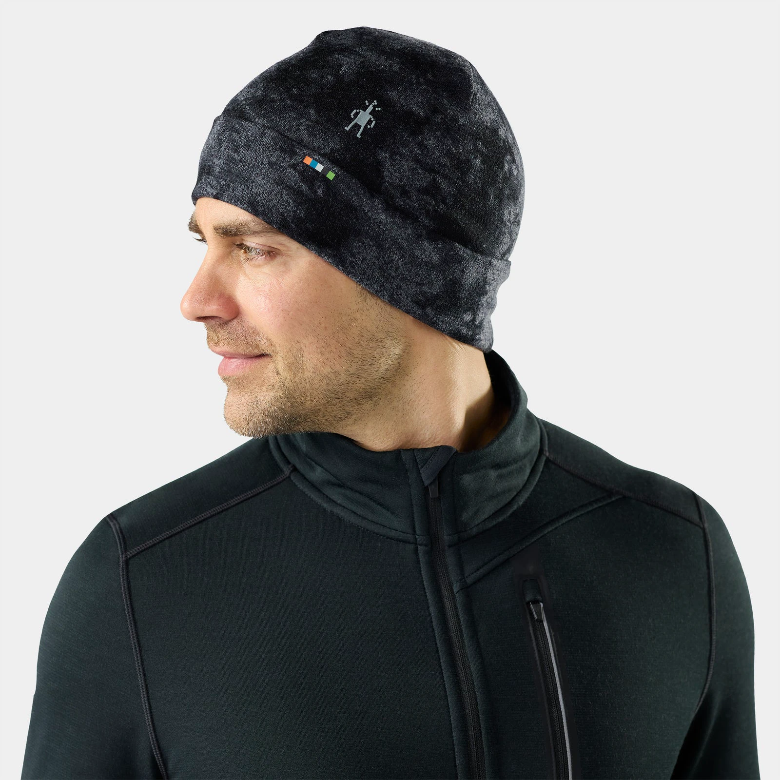 1. Căciulă Merino Smartwool Thermal Reversible Beanie - negru Tie Dye