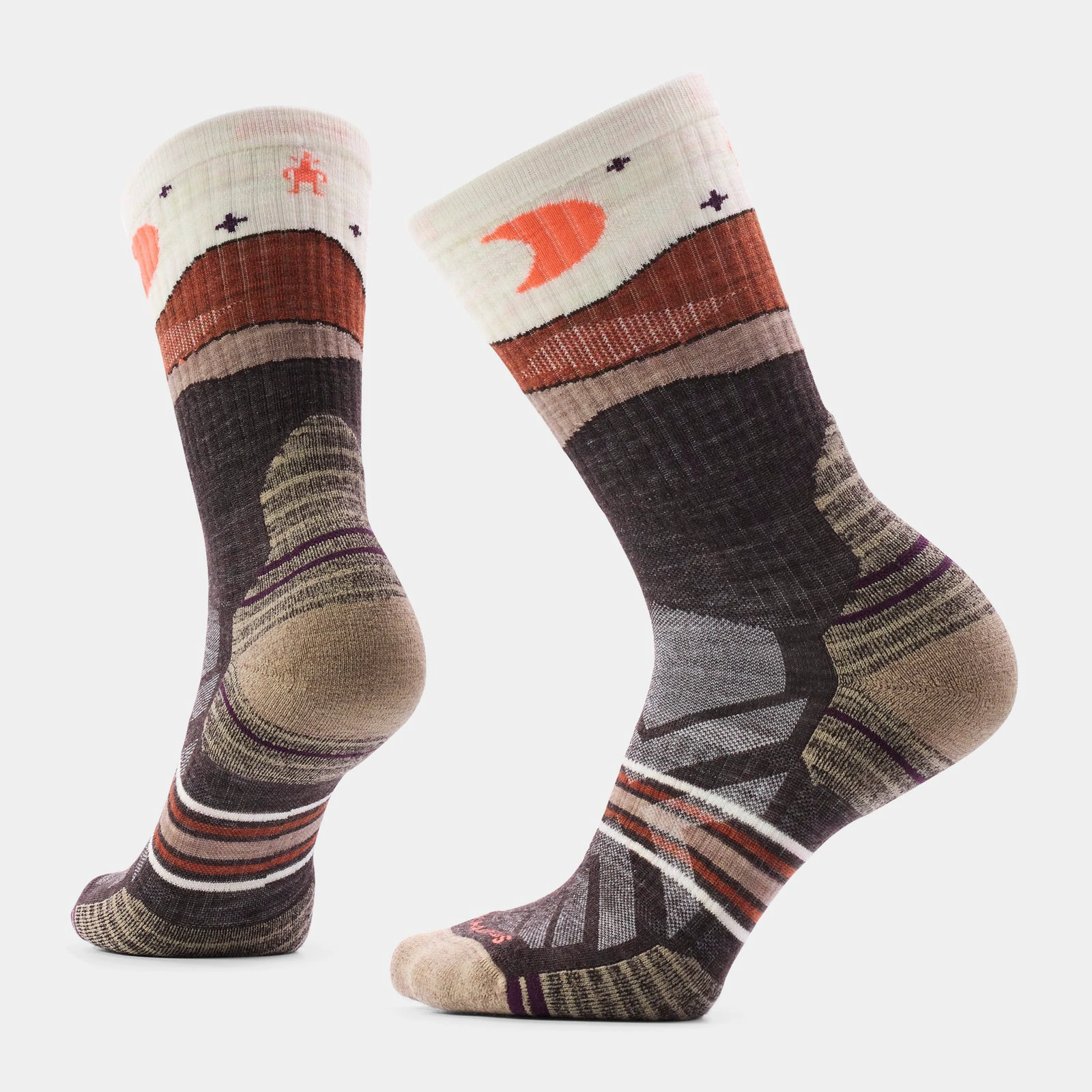 Șosete Merino Smartwool Lunar Trek - maro Chestnut | Crew | Full Cushion - 249621