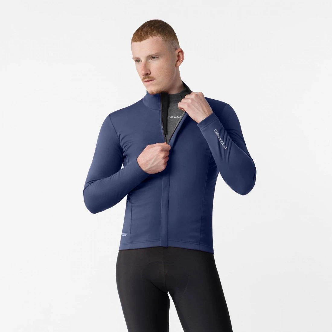 Jachetă ciclism iarnă Castelli Salto 2 - albastru belgian | windproof - 249741