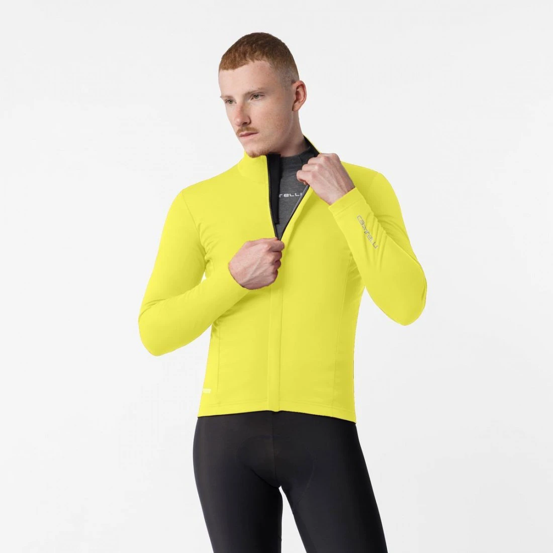 Jachetă ciclism iarnă Castelli Salto 2 - galben Zolfo | windproof - 249743