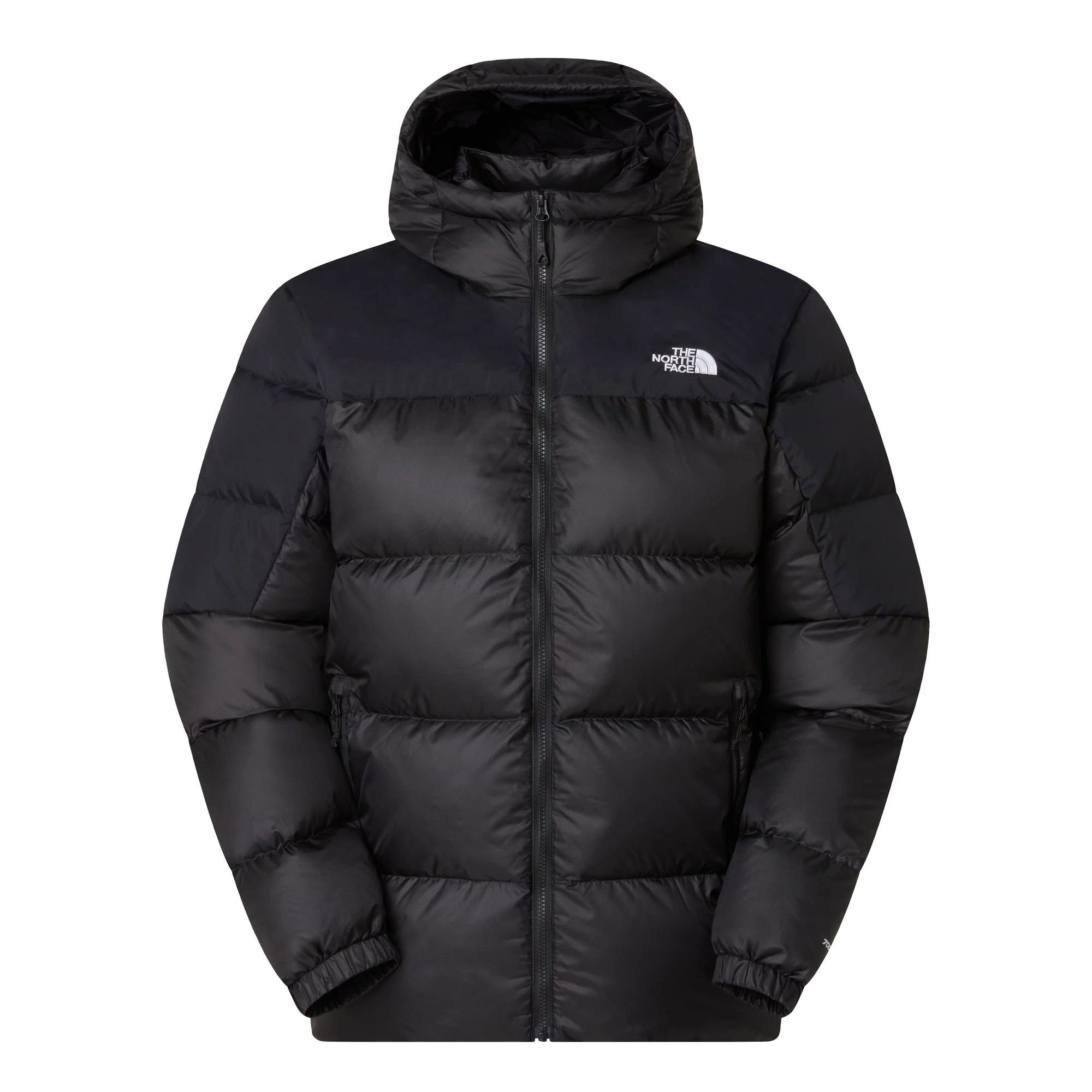 1. Geacă de puf The North Face Diablo Down 2.0 Hoodie pentru bărbați - negru Black Heather | Black | puf reciclat 700