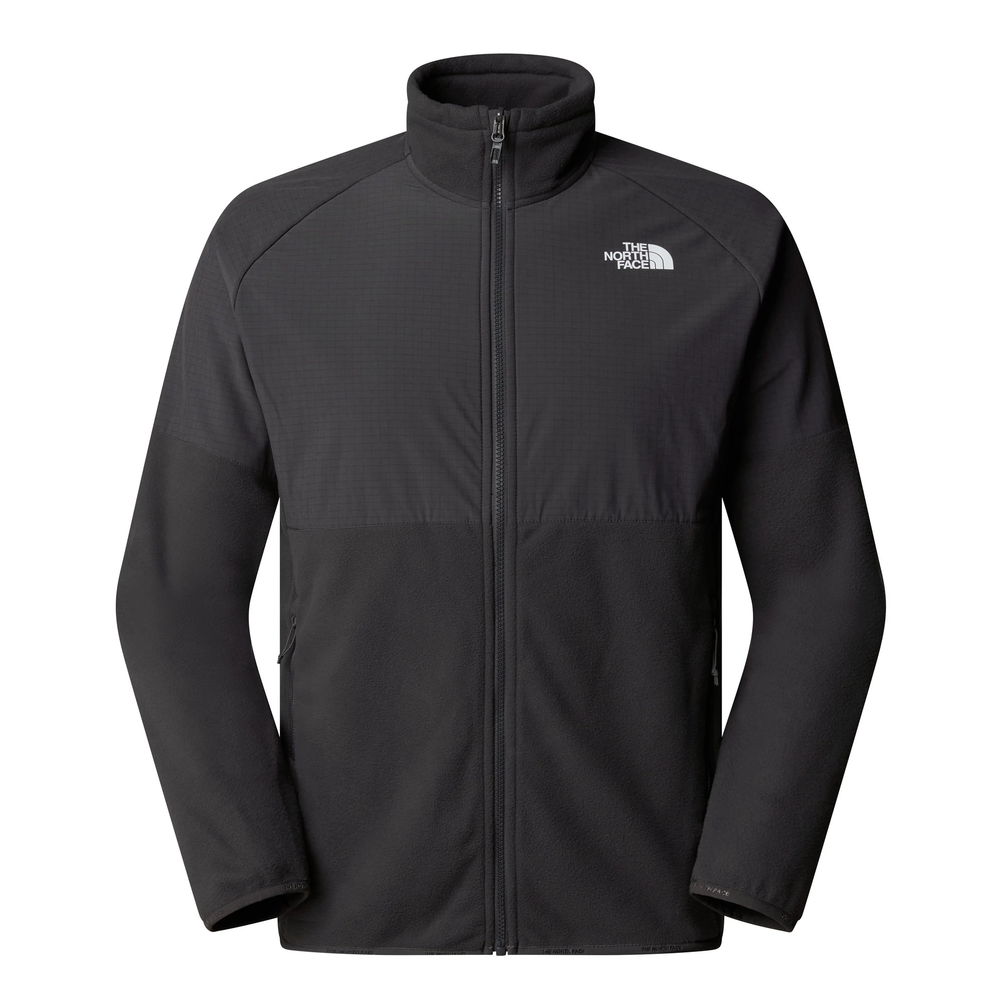 Polar The North Face Glacier Heavyweight Full Zip pentru bărbați - gri Asphalt Grey | Black | fleece gros DWR - 250605