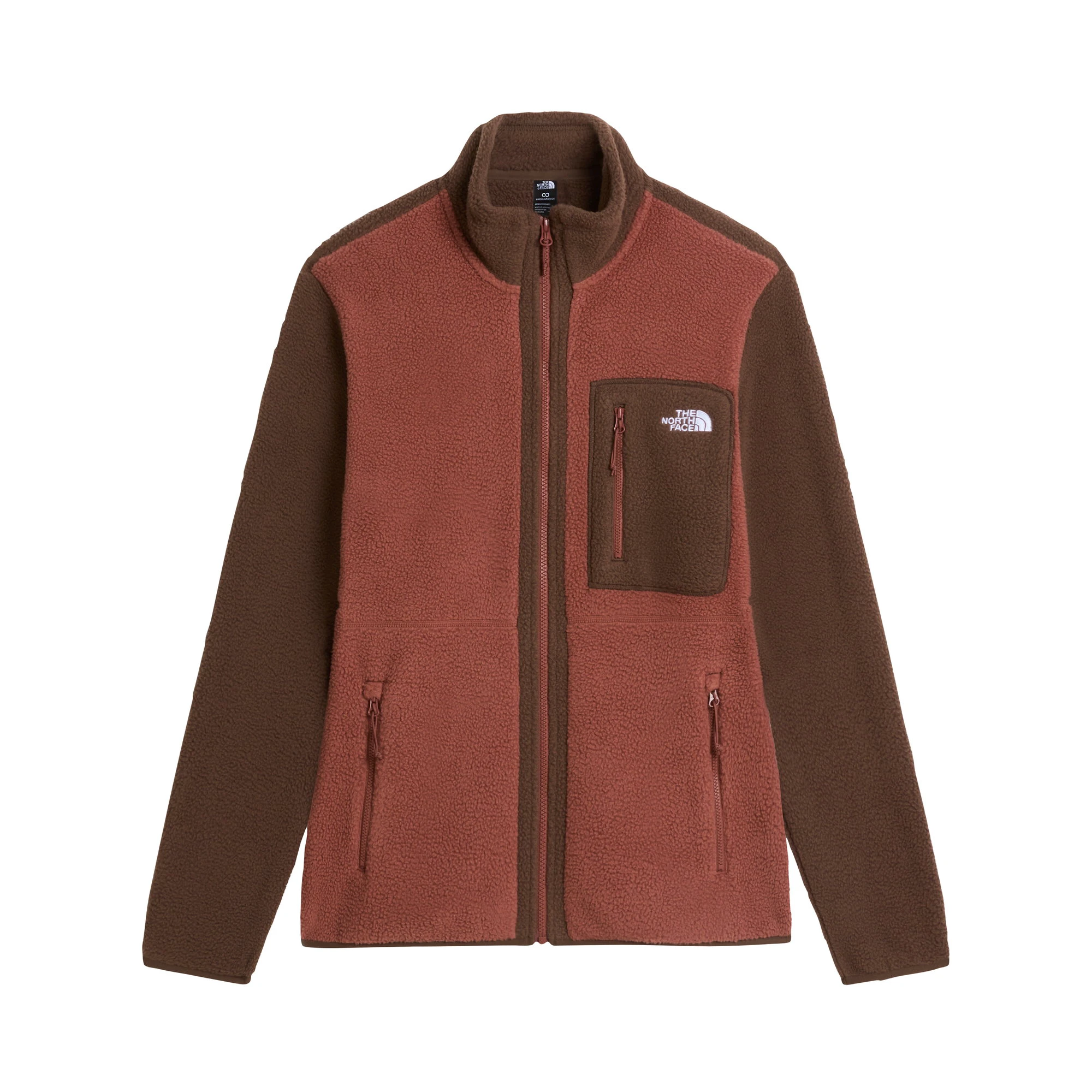 Polar The North Face Yumiori Full Zip pentru bărbați - maro Copper Silt | Smokey Brown | fleece 100% poliester reciclat - 250579