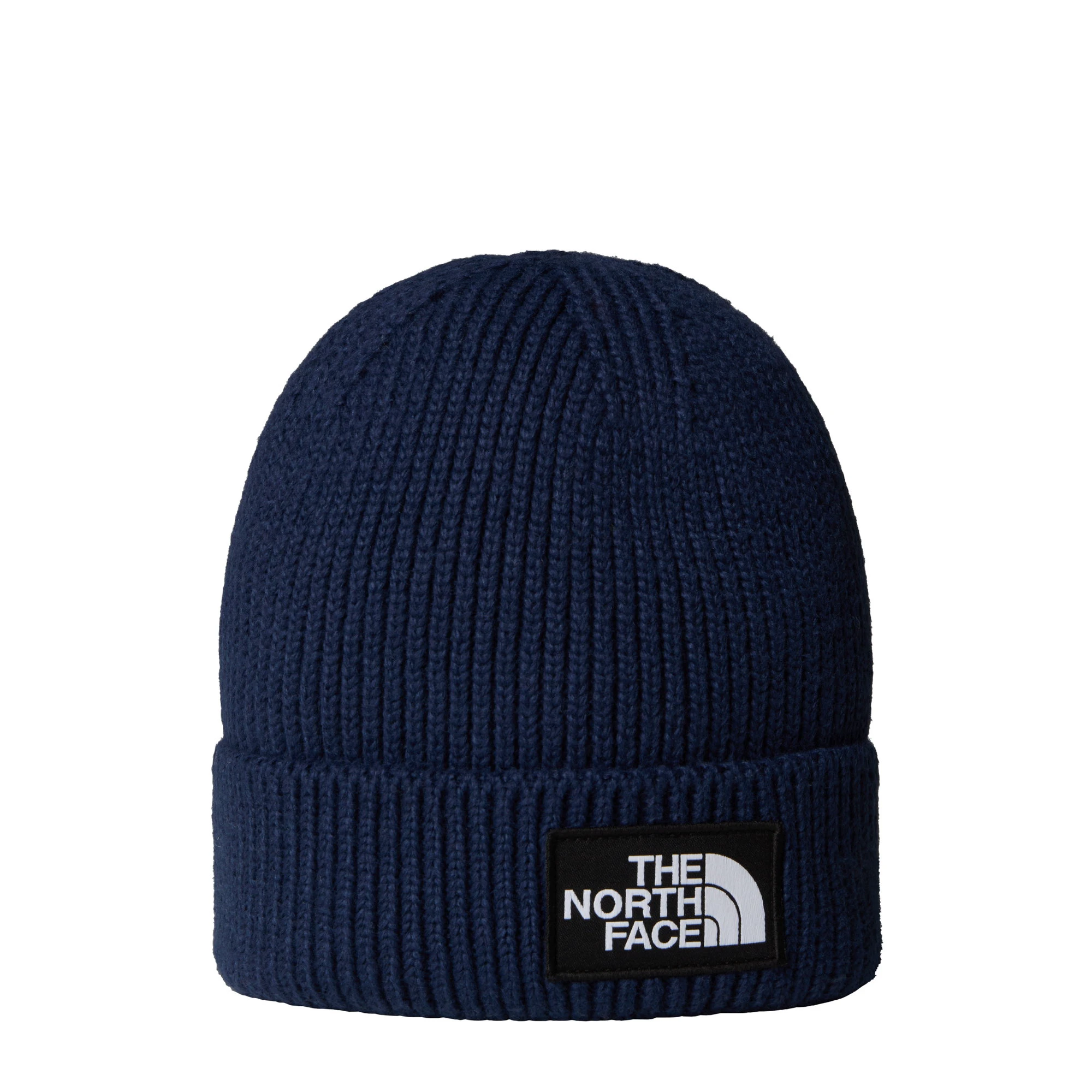 Căciulă The North Face Logo Box Cuffed - bleumarin Summit Navy | material 100% reciclat - 250672