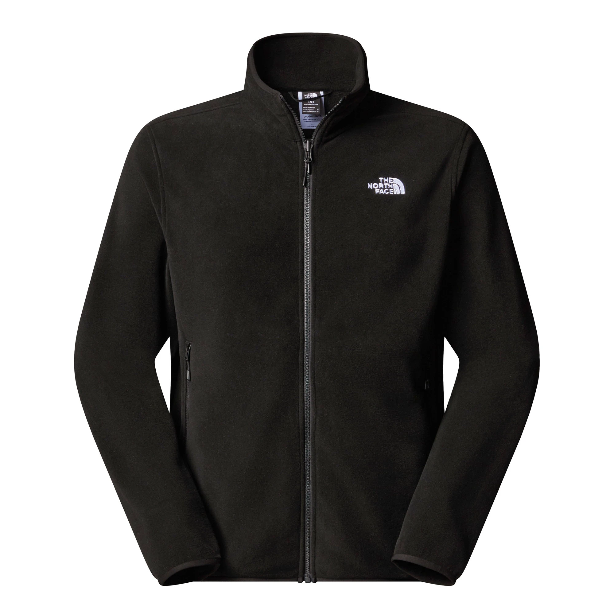 Bluză polar The North Face Glacier pentru bărbați - negru Black | poliester 100% reciclat - 250740
