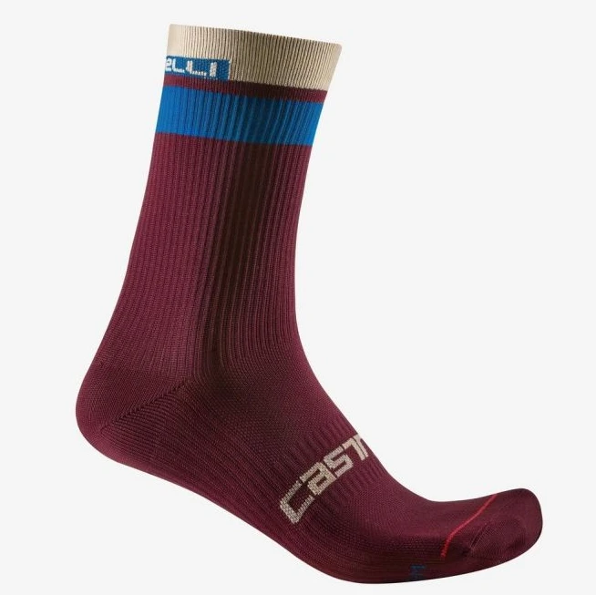 1. Castelli - sosete ciclism - Gara Thermal 18 - visiniu |albastru