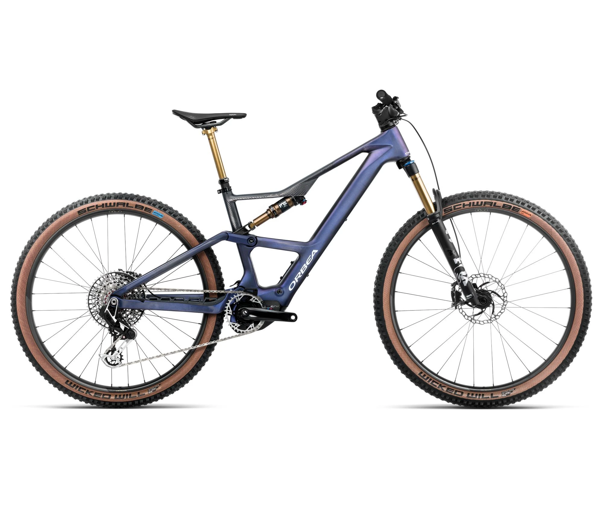 Bicicletă electrică eMTB Trail Orbea RISE SL M-LTD 420W - Tanzanite Carbon View | Carbon Raw (Matt) - 71238