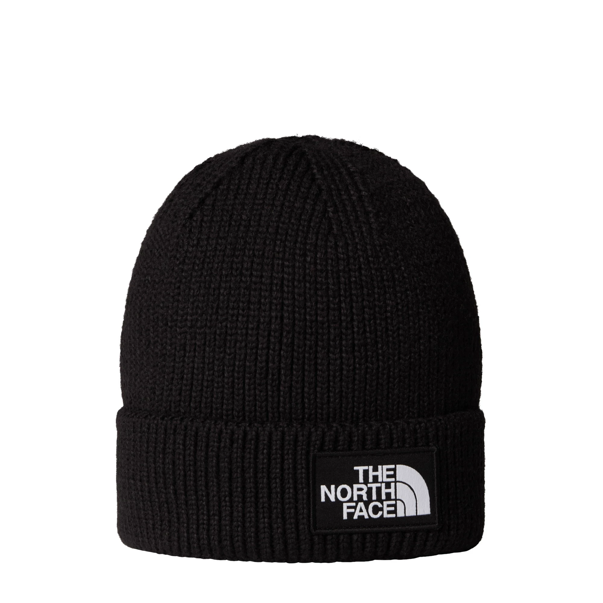Căciulă The North Face Logo Box Cuffed - negru Black | material 100% reciclat - 250908