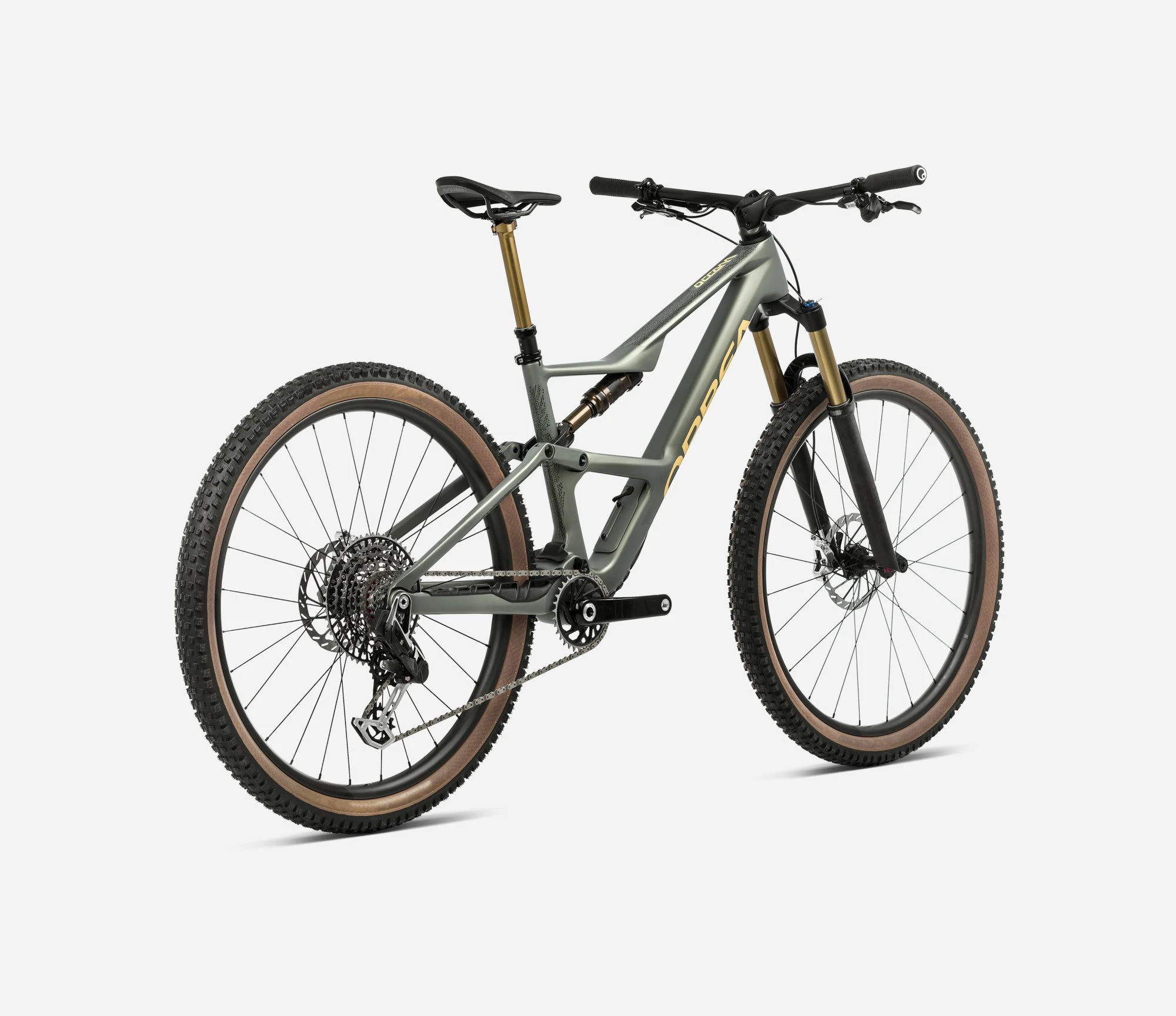 3. Bicicletă MTB Trail full suspension Orbea OCCAM SL M30 - Spaceship Green | Corn Yellow (Matt)