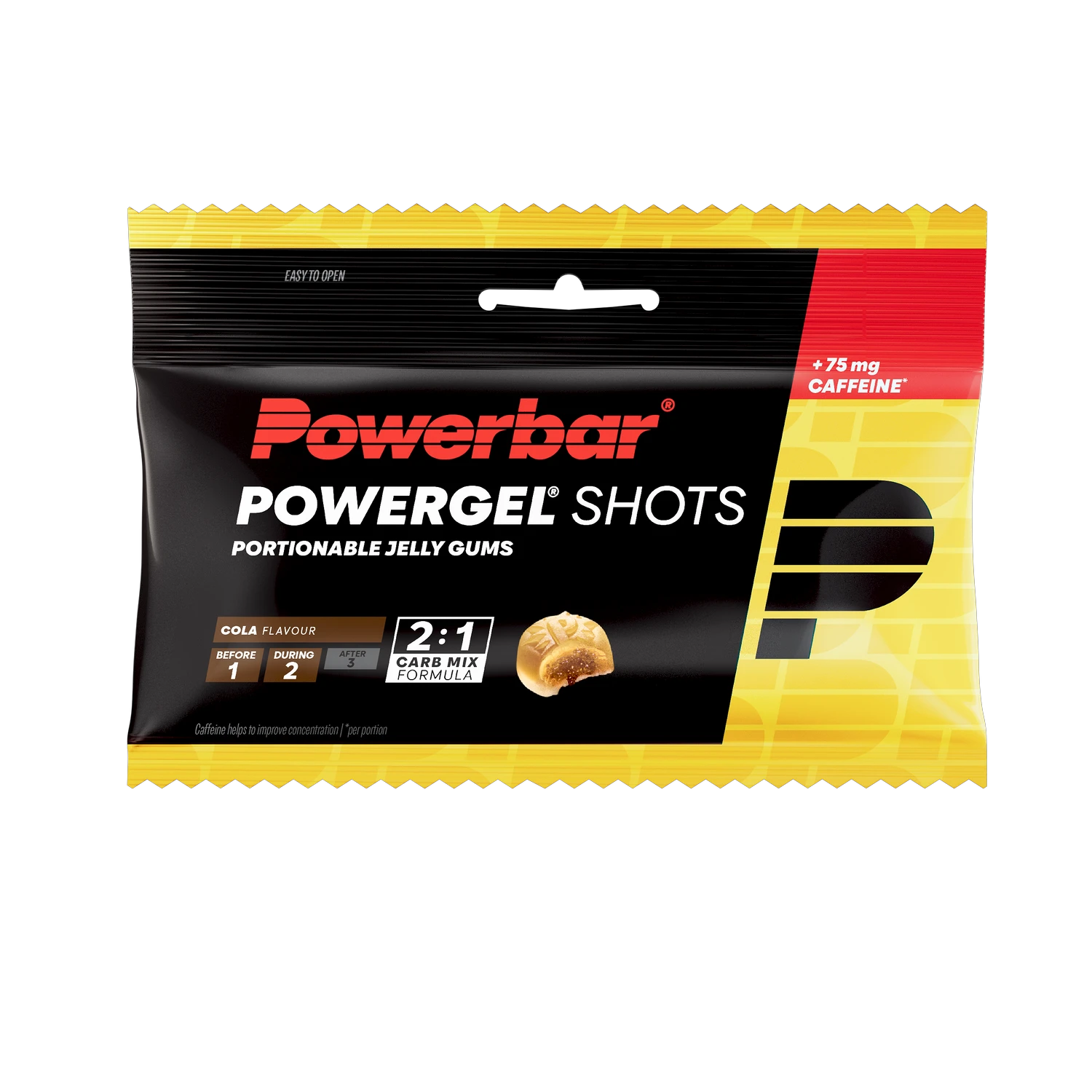 1. Jeleuri energizante PowerBar PowerGel Shots 60g - cola + cofeină