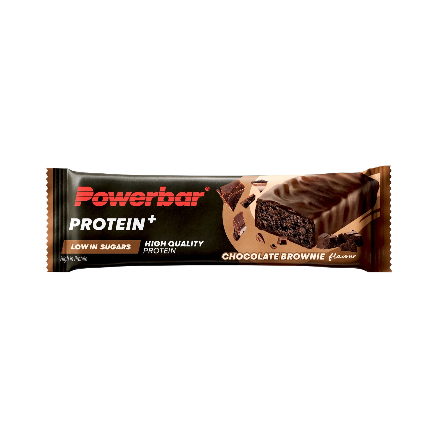 1. Baton proteic PowerBar Protein+ Low Sugar 35g - ciocolată brownie
