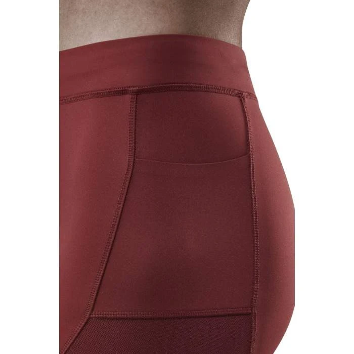 3. CEP - colanti de alergare - Run compression Tights 3.0 W - Rosu Inchis I Petrol