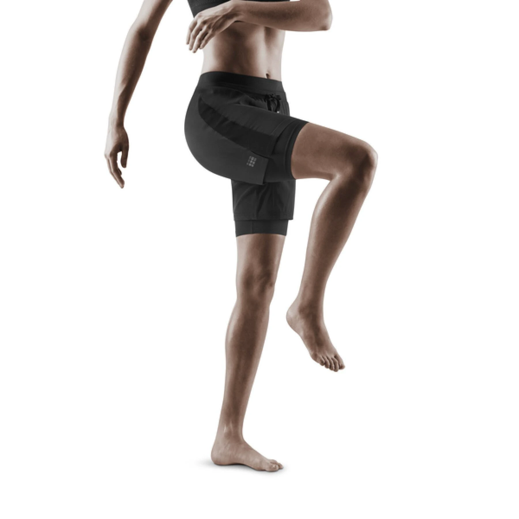 1. CEP - pantaloni scurti 2 in 1 - Training 2in1 Shorts W - Negru