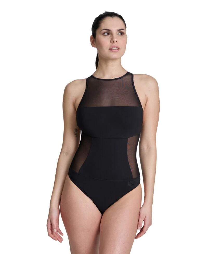 1. Arena - costum inot femei intreg - Water Touch Pro Back - negru