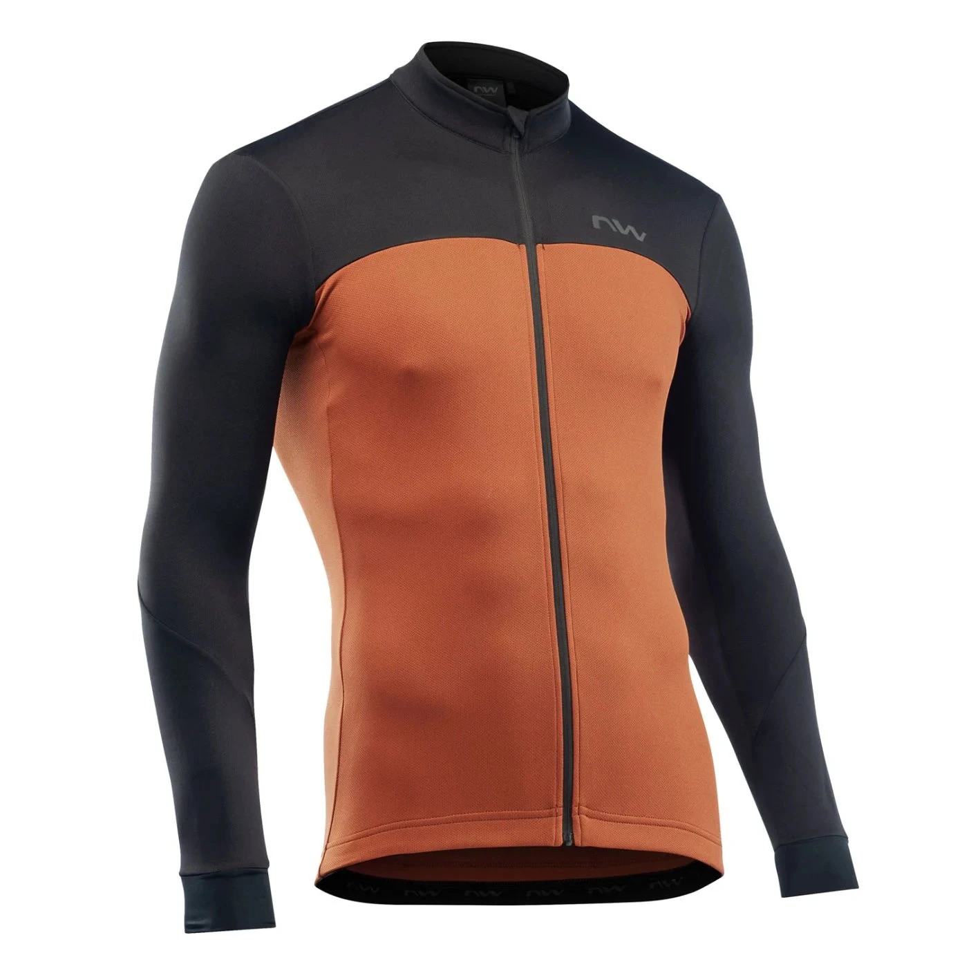 1. Northwave - bluza ciclism barbati maneca lunga Force 2 - negru maro roscat