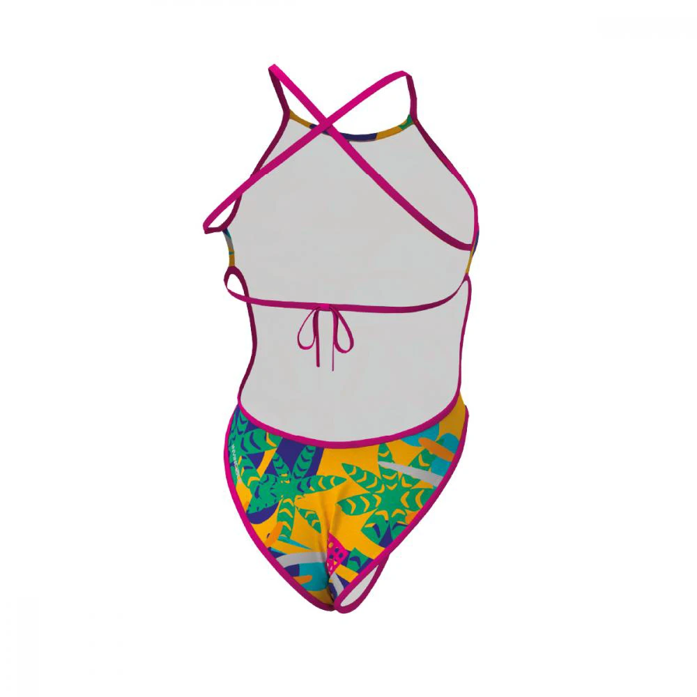 2. Z3R0D - Costum baie intreg femei one piece - rosu galben albastru Expressive Resort