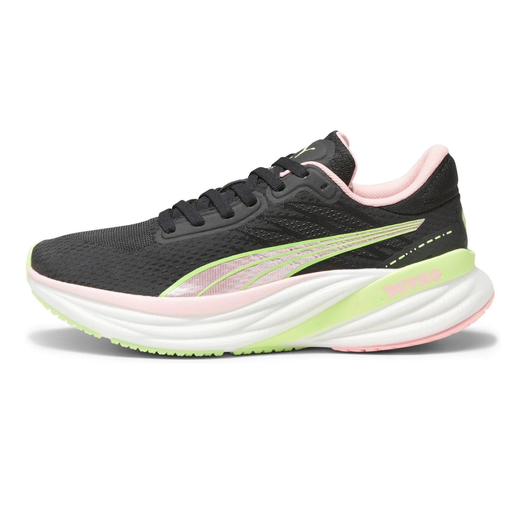 3. Puma - pantofi alergare pentru femei Magnify Nitro 2 Dream Rush shoes - negru coral alb verde deschis Speed