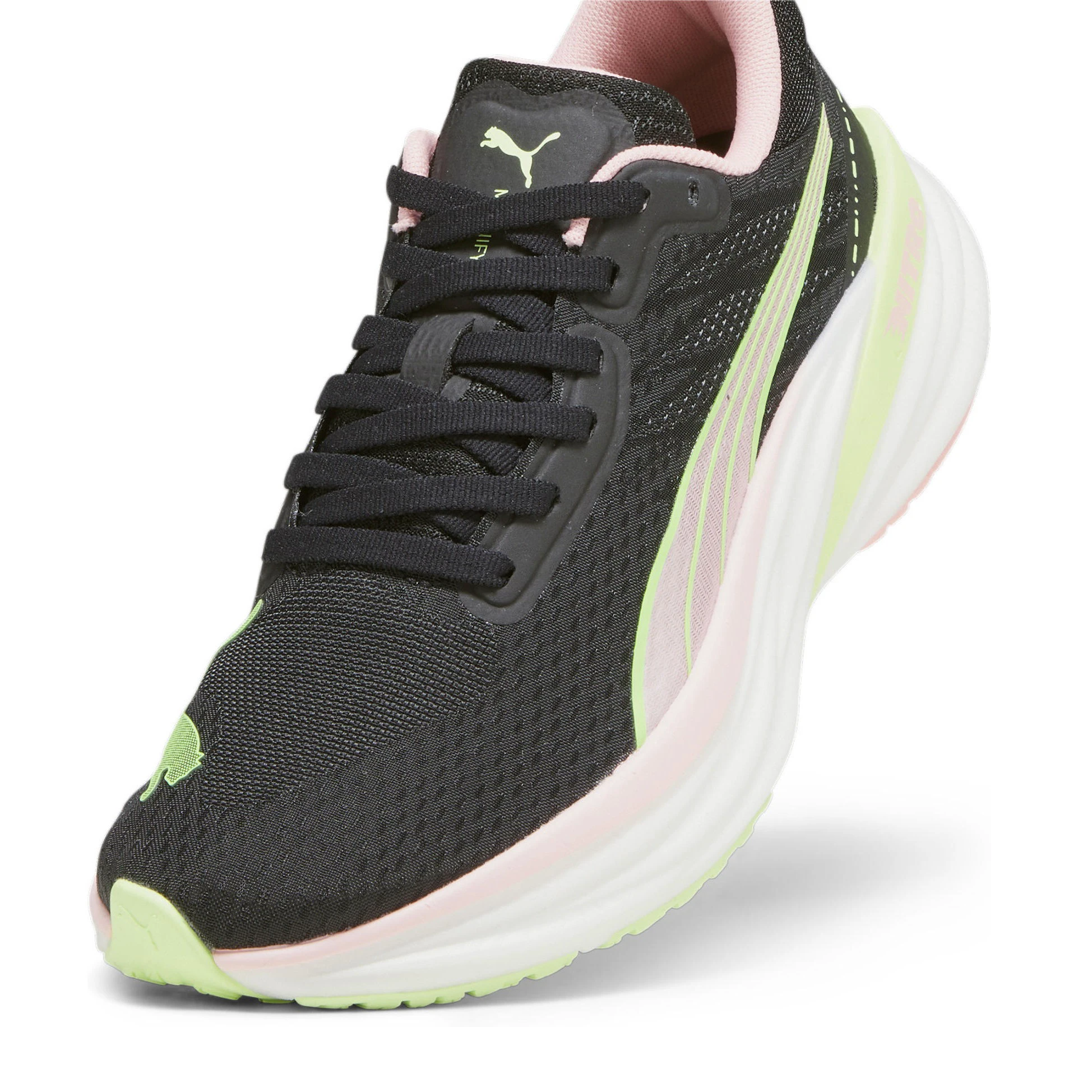 4. Puma - pantofi alergare pentru femei Magnify Nitro 2 Dream Rush shoes - negru coral alb verde deschis Speed
