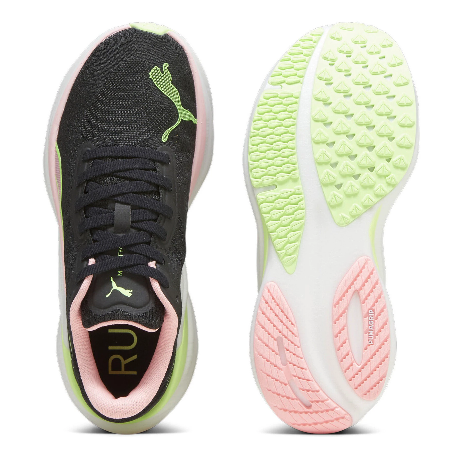 2. Puma - pantofi alergare pentru femei Magnify Nitro 2 Dream Rush shoes - negru coral alb verde deschis Speed