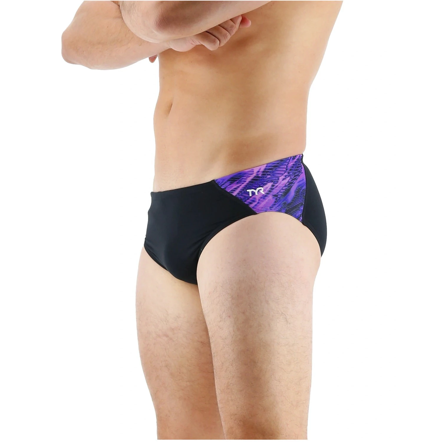 4. TYR - Slip inot pentru barbati - Cadence racer brief - negru mov