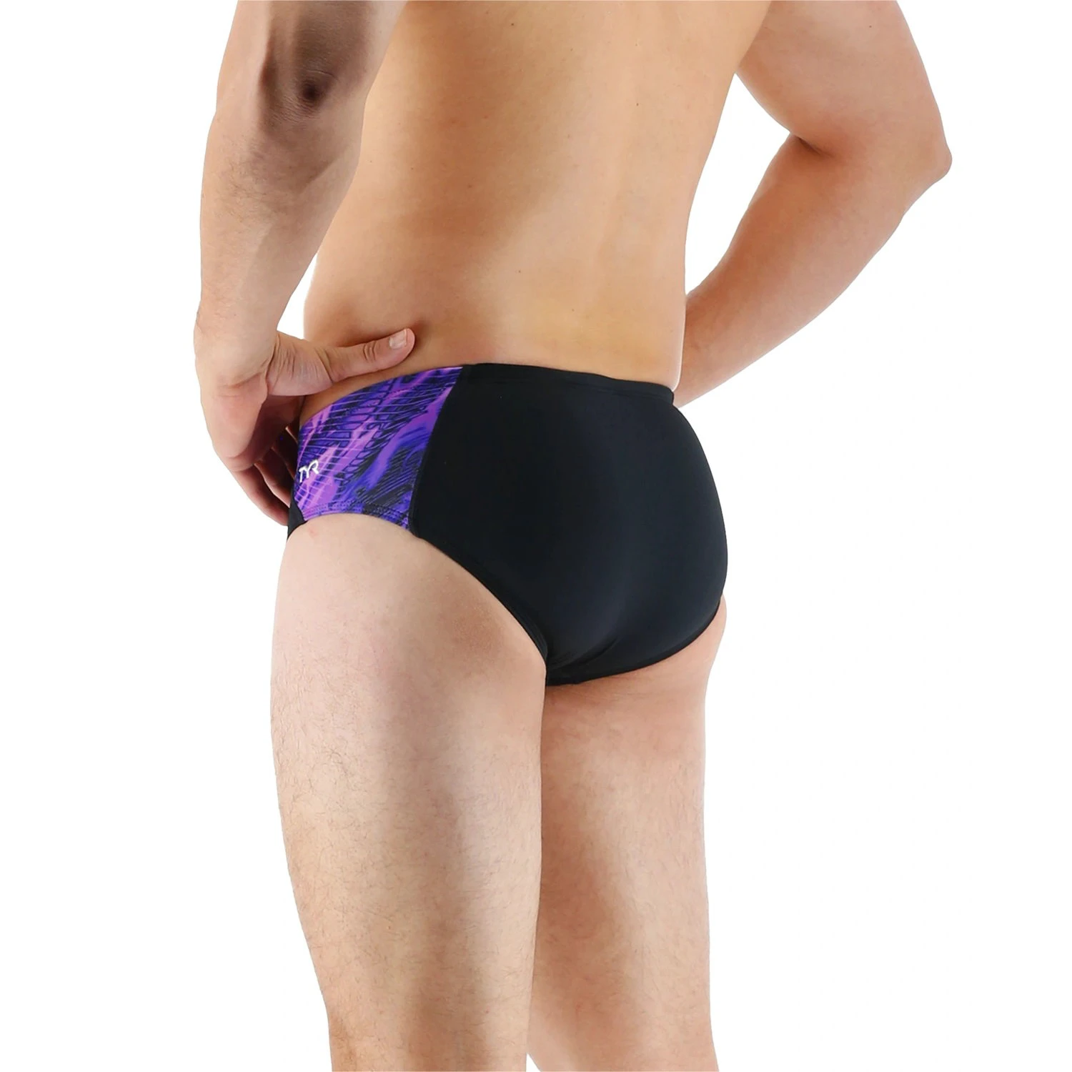 3. TYR - Slip inot pentru barbati - Cadence racer brief - negru mov